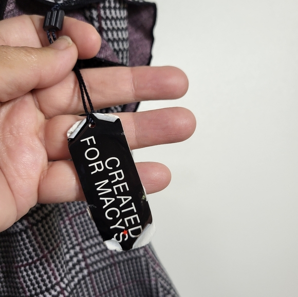 NWT Tommy Hilfiger black with white check midi dress, women's 2  #2320 - Picture 3 of 7